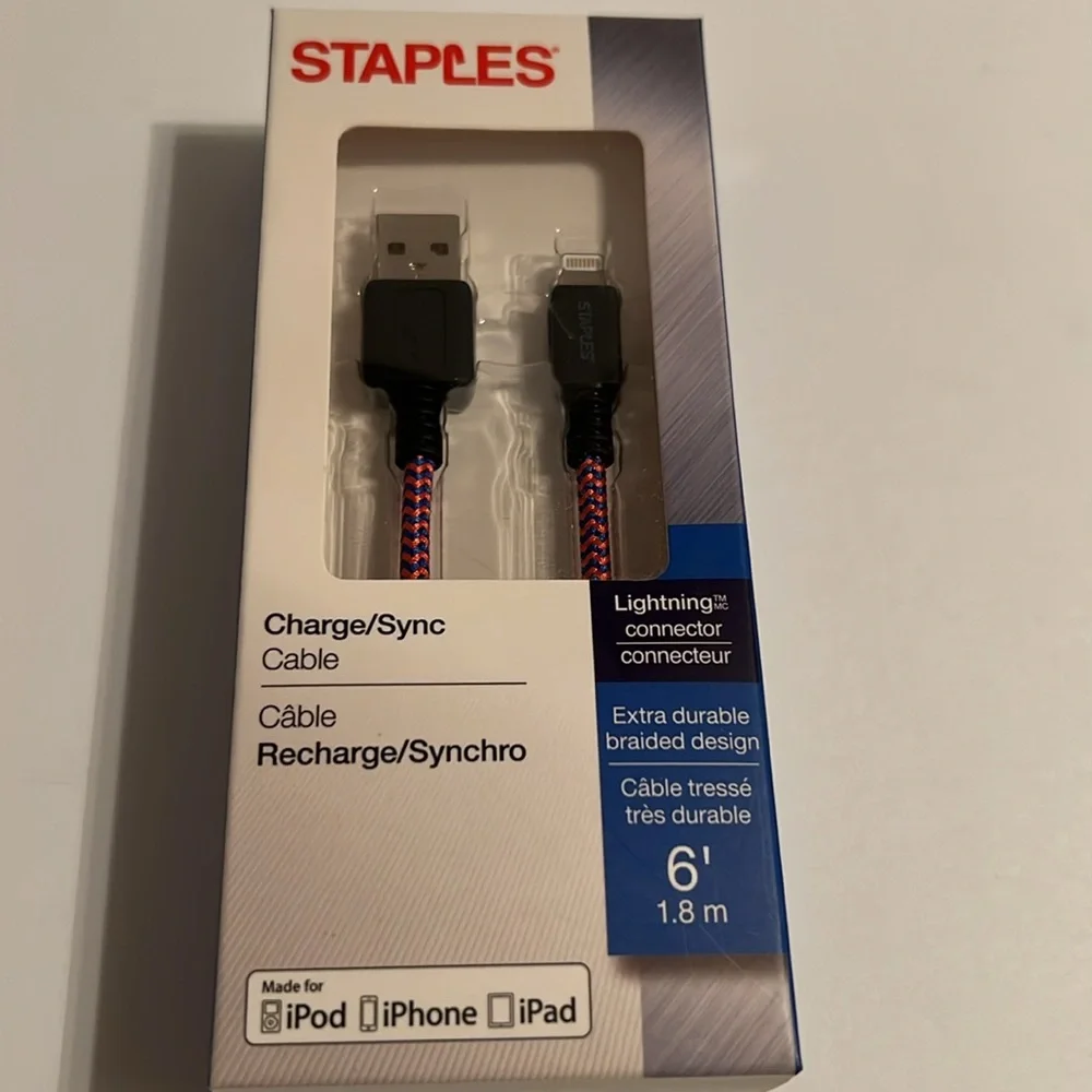 New 6’ Lightning Cable from Staples